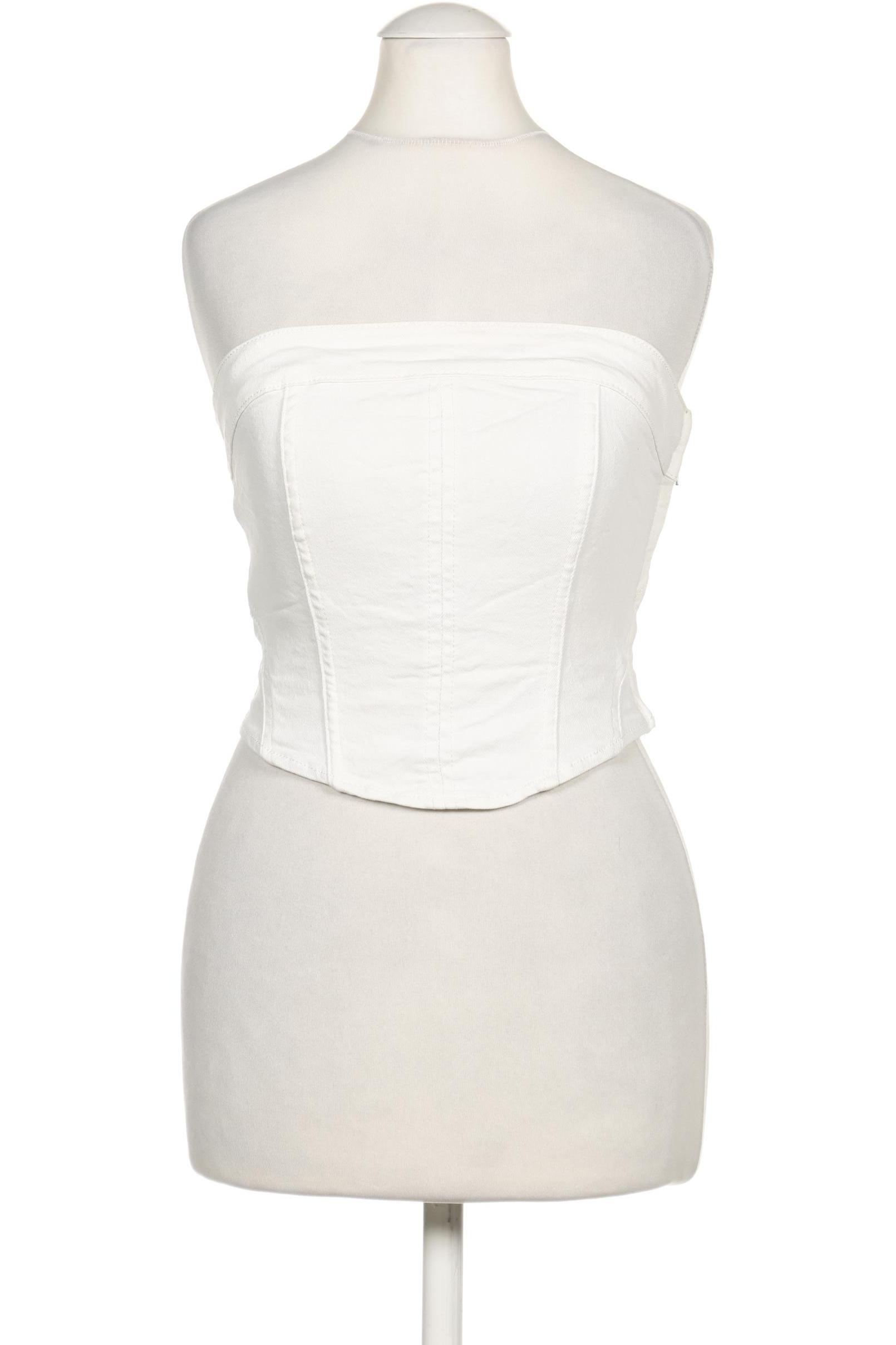 

Stradivarius Damen Top, weiß, Gr. 34