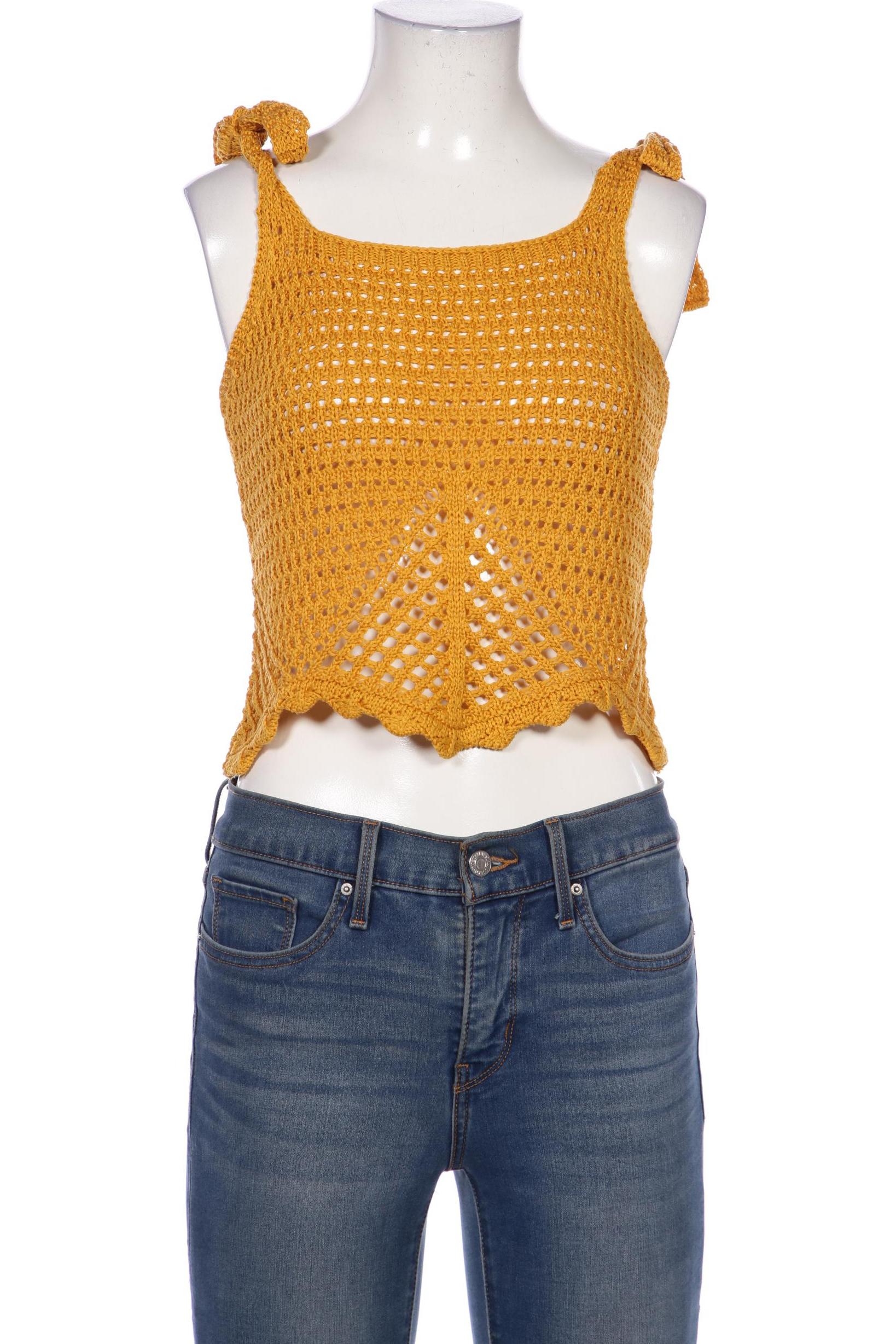 

Stradivarius Damen Top, gelb, Gr. 36