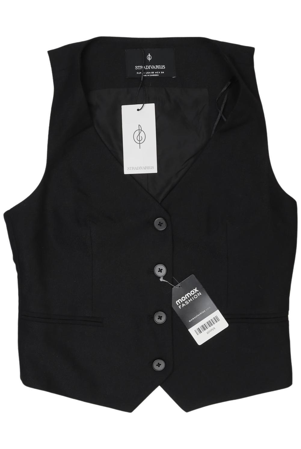 

Stradivarius Damen Weste, schwarz, Gr. 34