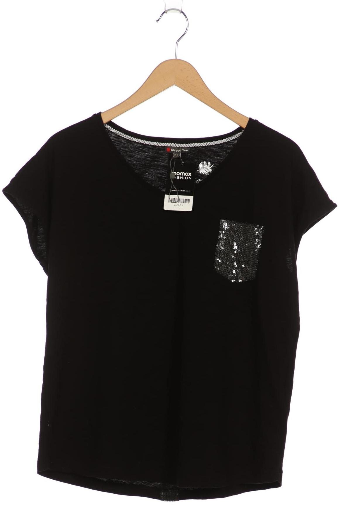 

Street One Damen T-Shirt, schwarz, Gr. 42