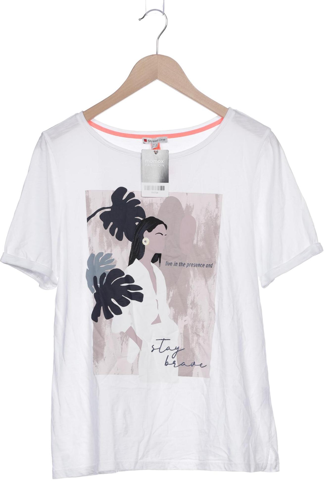 

Street One Damen T-Shirt, weiß, Gr. 42