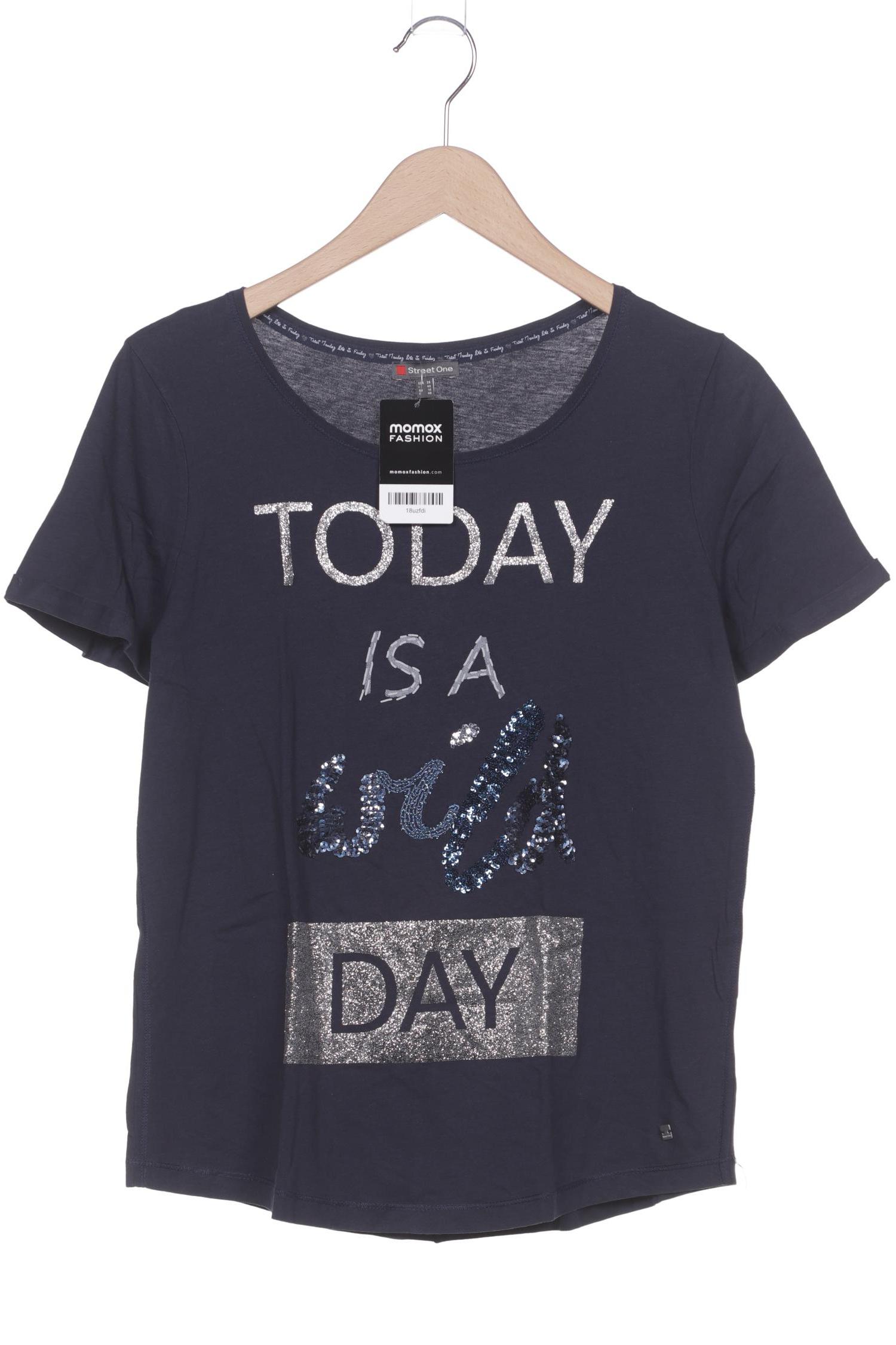 

Street One Damen T-Shirt, marineblau, Gr. 38