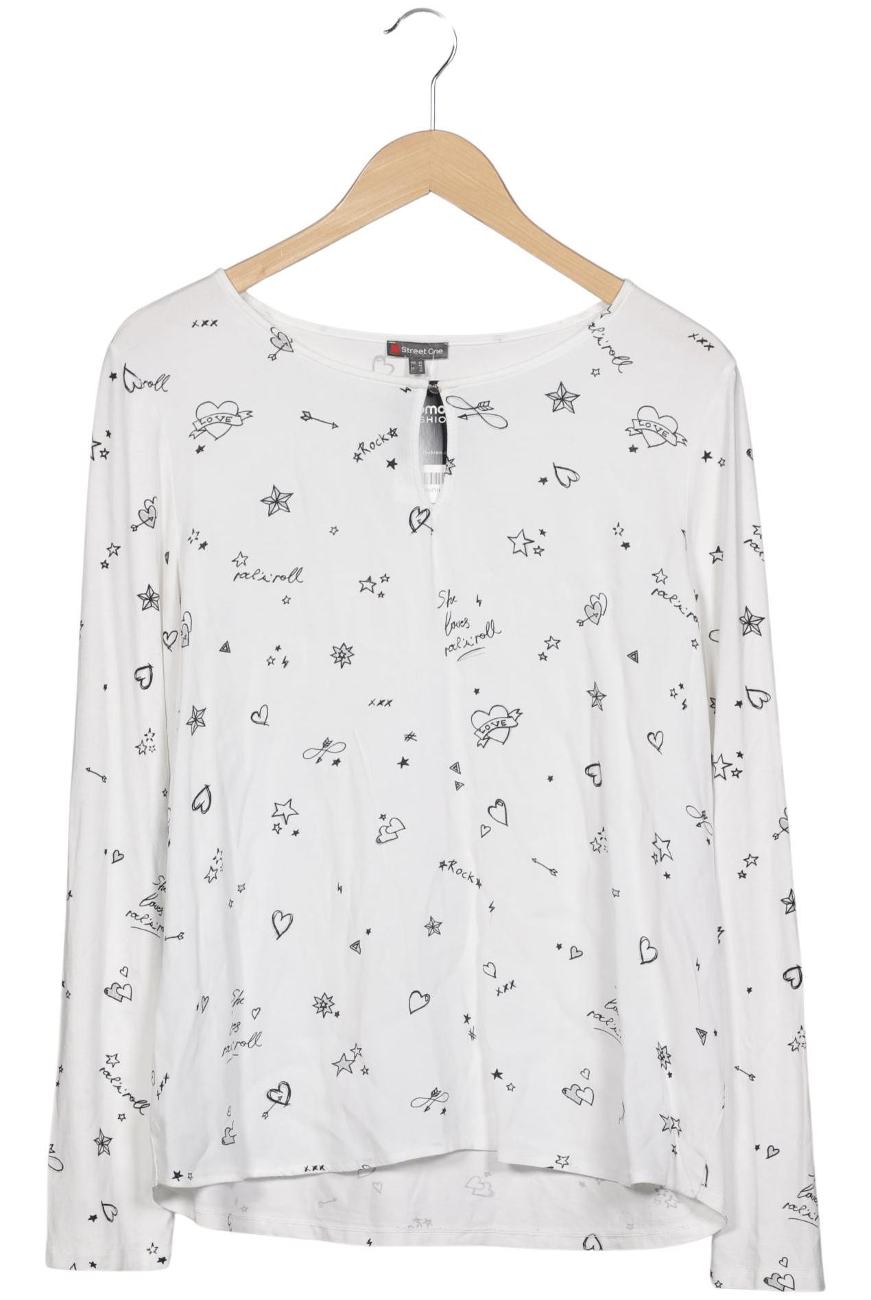 

Street One Damen Langarmshirt, weiß, Gr. 40