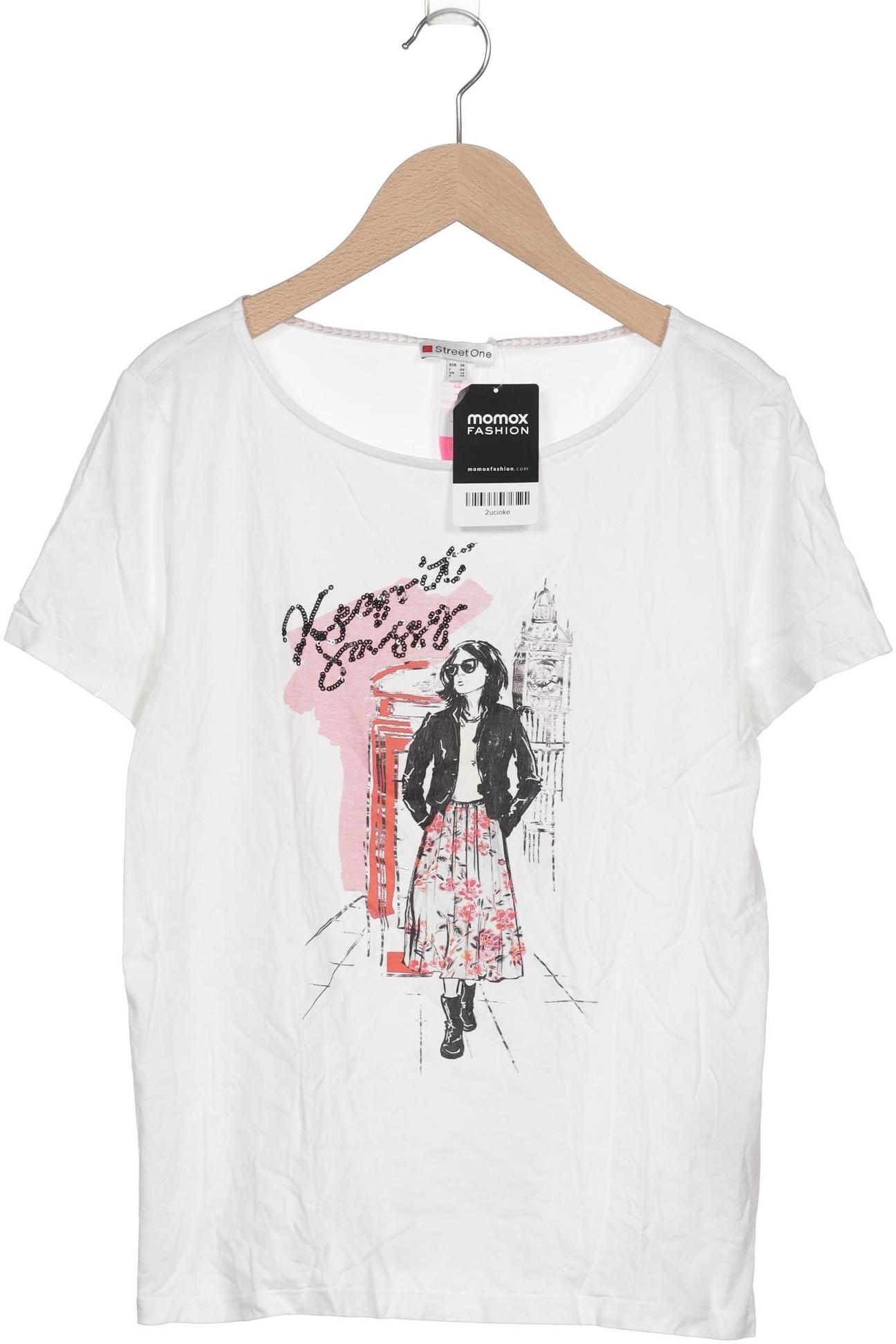 

Street One Damen T-Shirt, weiß, Gr. 36