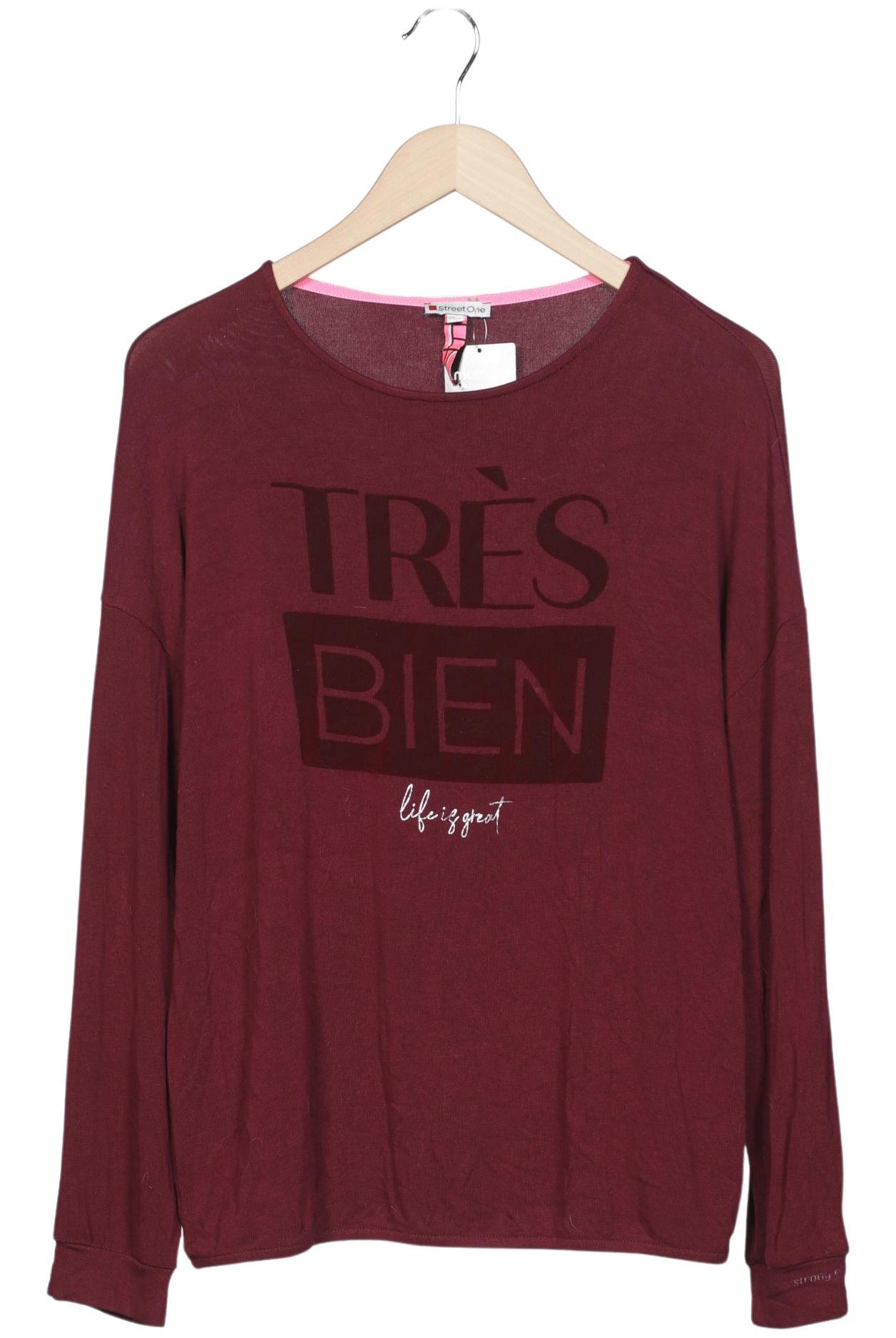 

Street One Damen Langarmshirt, bordeaux, Gr. 40