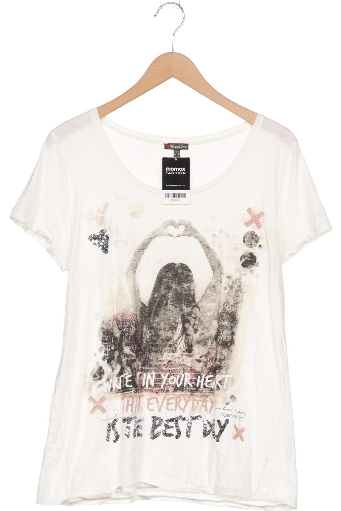 

Street One Damen T-Shirt, weiß, Gr. 42