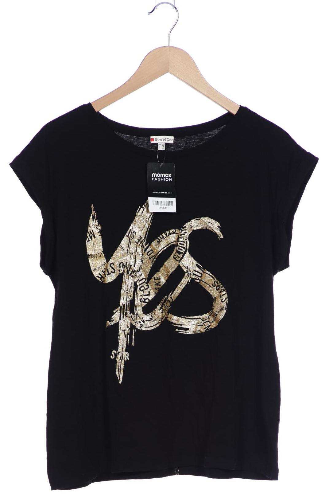 

Street One Damen T-Shirt, schwarz, Gr. 42