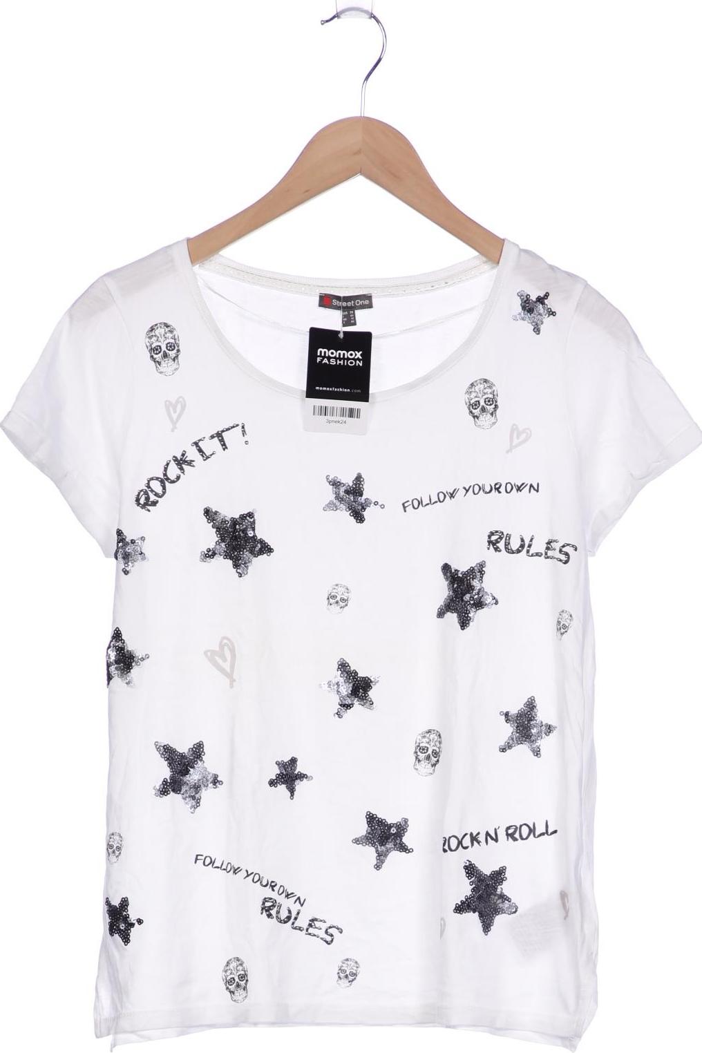 

Street One Damen T-Shirt, weiß, Gr. 38