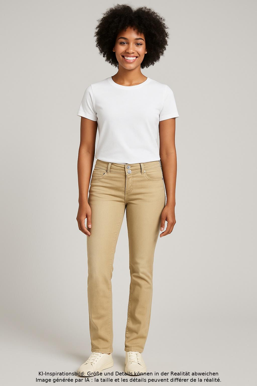 

Street One Damen Jeans, beige, Gr. 26