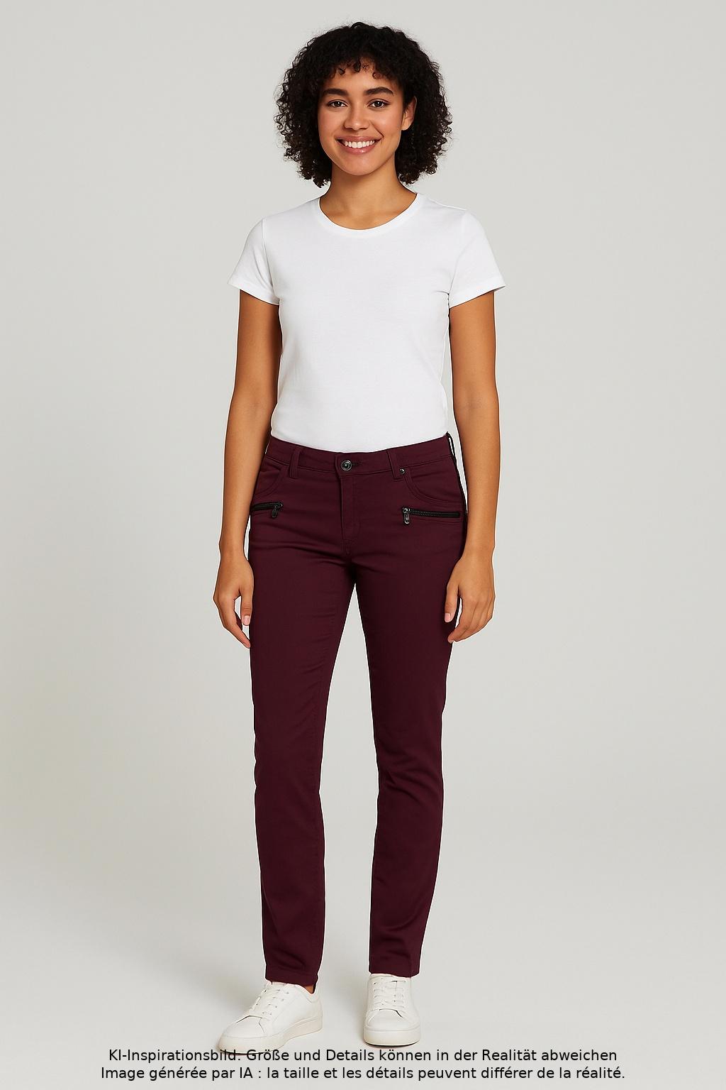 

Street One Damen Jeans, bordeaux, Gr. 38