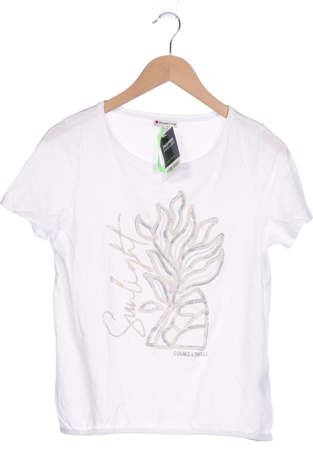 

Street One Damen T-Shirt, weiß, Gr. 38