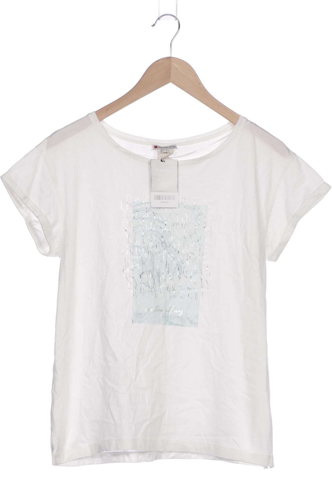 

Street One Damen T-Shirt, weiß, Gr. 38