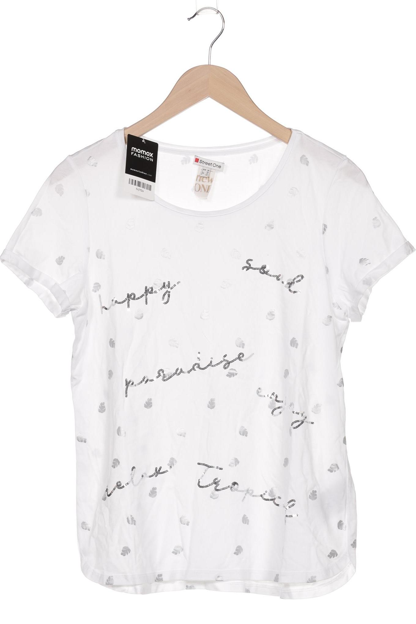 

Street One Damen T-Shirt, weiß, Gr. 38