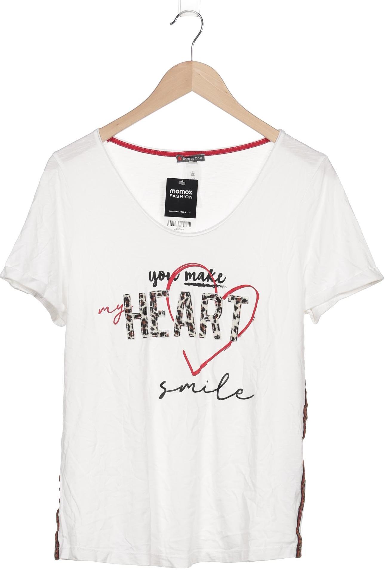 

Street One Damen T-Shirt, weiß, Gr. 42