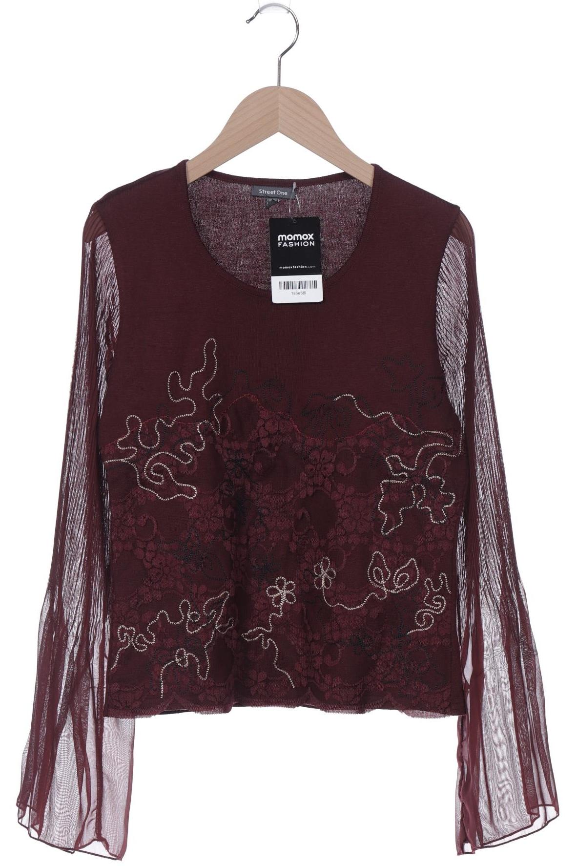 

Street One Damen Langarmshirt, bordeaux, Gr. 36