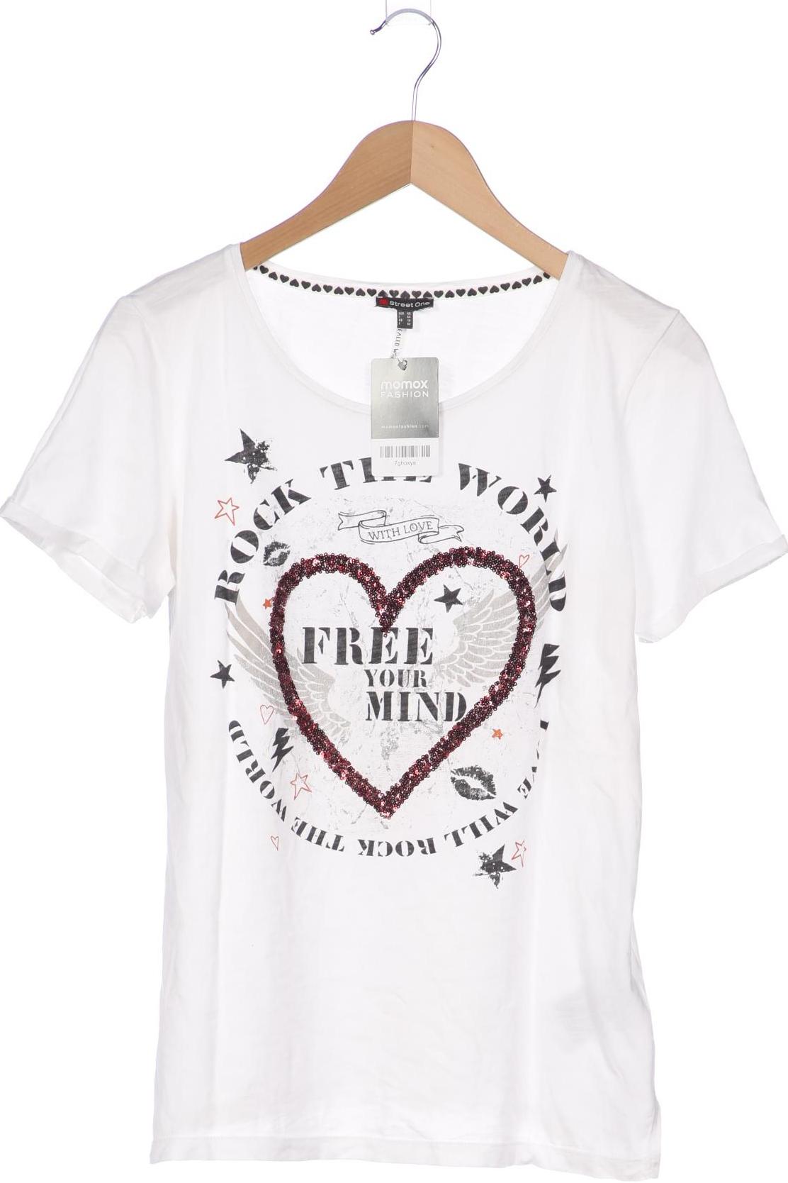 

Street One Damen T-Shirt, weiß, Gr. 40