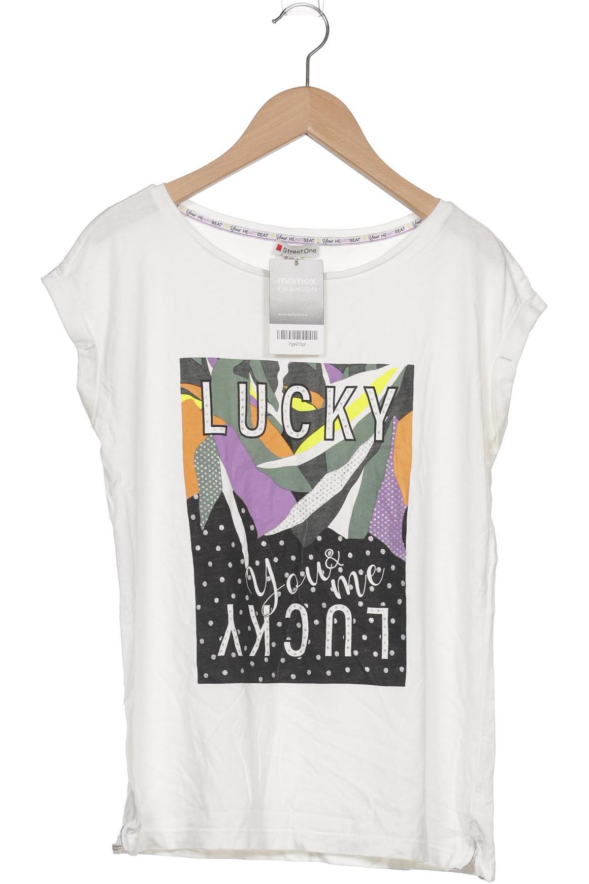 

Street One Damen T-Shirt, weiß, Gr. 38