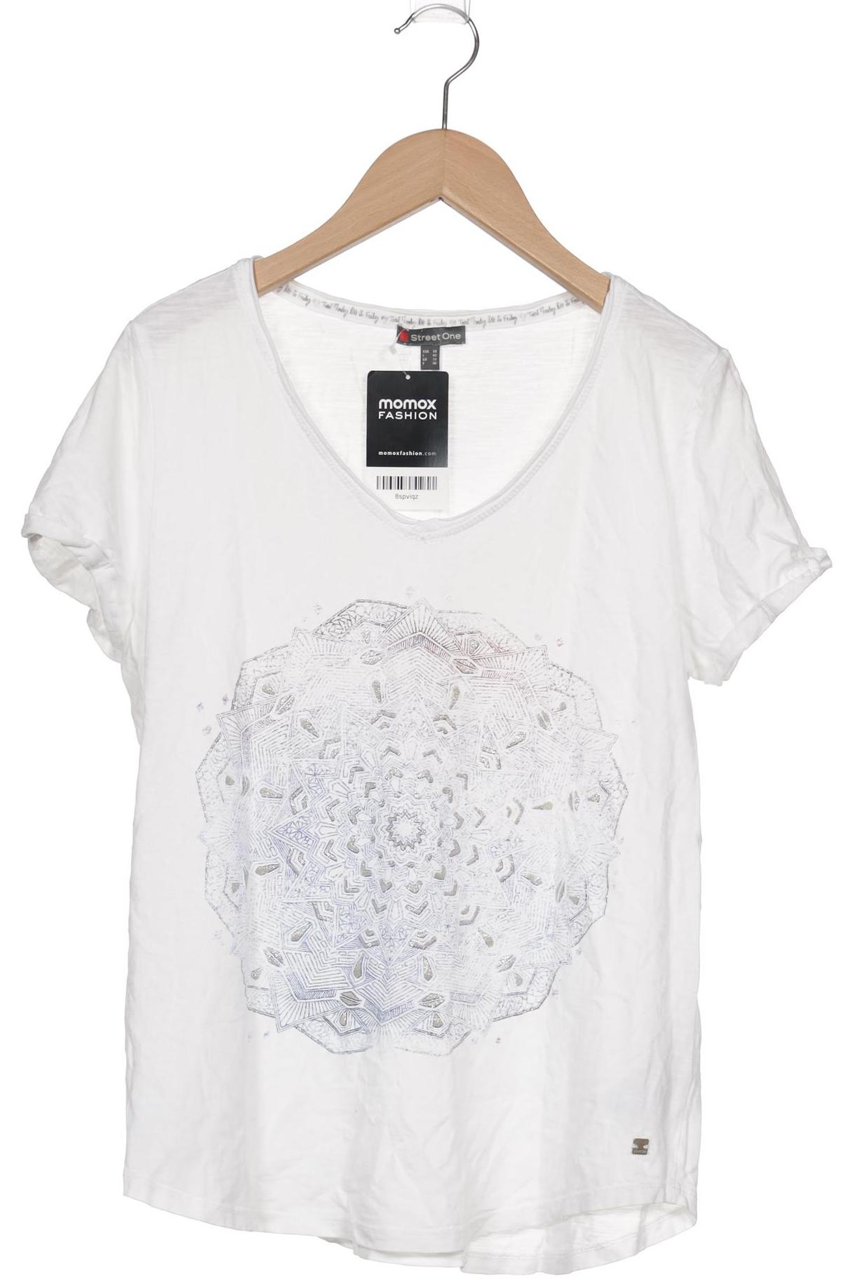 

Street One Damen T-Shirt, weiß, Gr. 38