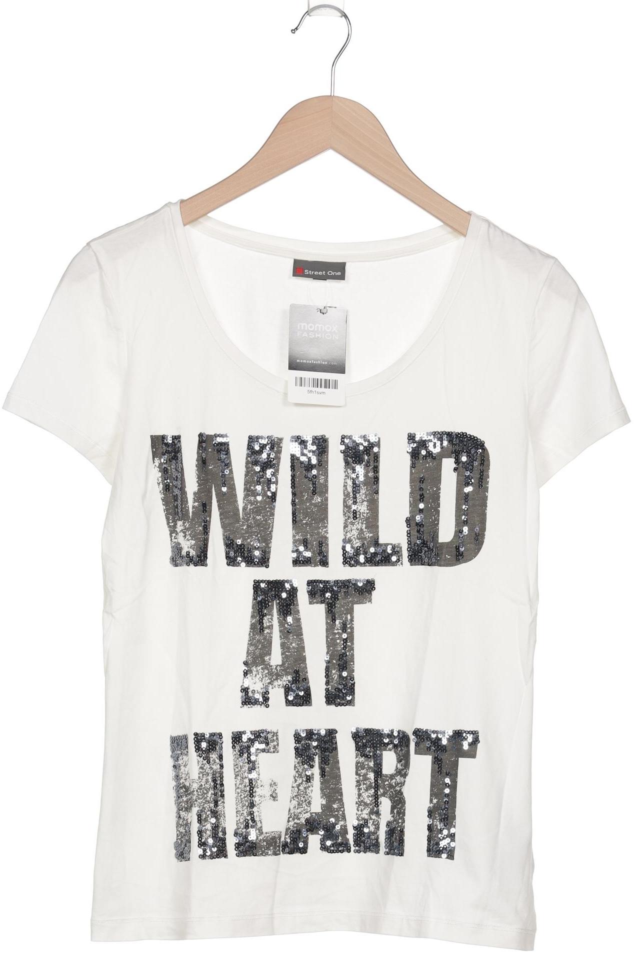 

Street One Damen T-Shirt, cremeweiß, Gr. 38