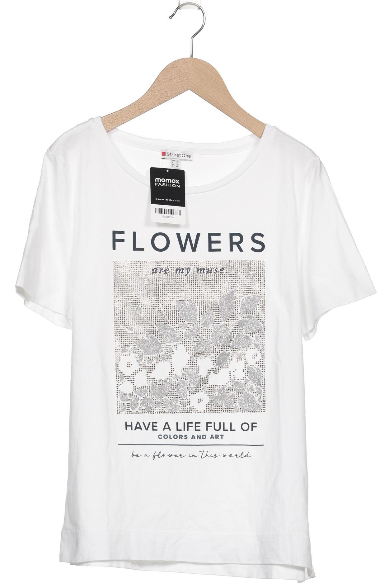 

Street One Damen T-Shirt, weiß, Gr. 38