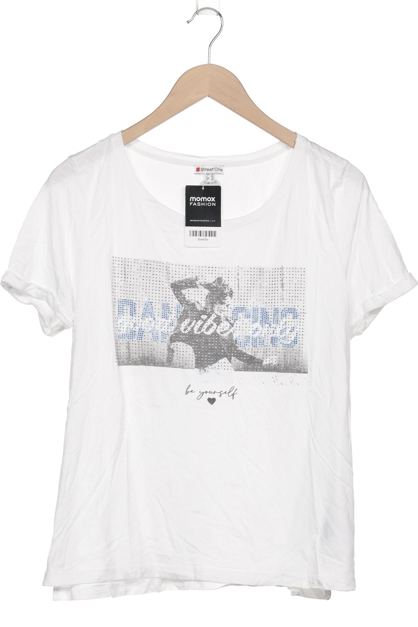

Street One Damen T-Shirt, weiß, Gr. 40