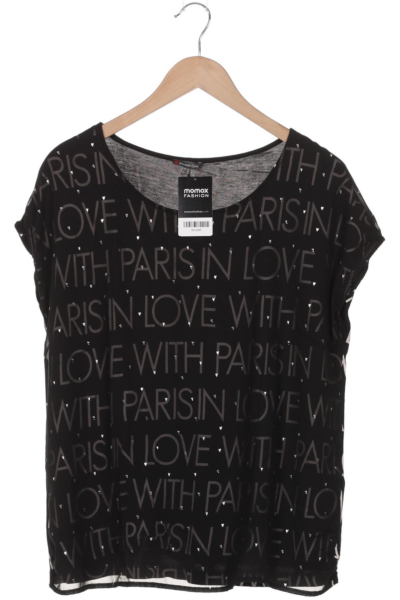 

Street One Damen T-Shirt, schwarz, Gr. 42