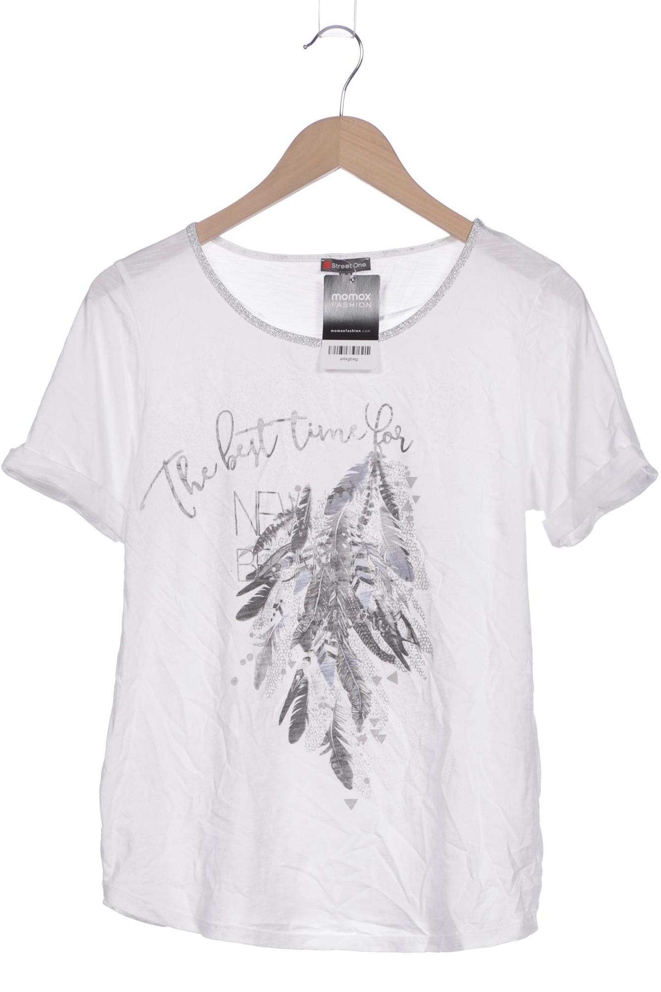 

Street One Damen T-Shirt, weiß, Gr. 38