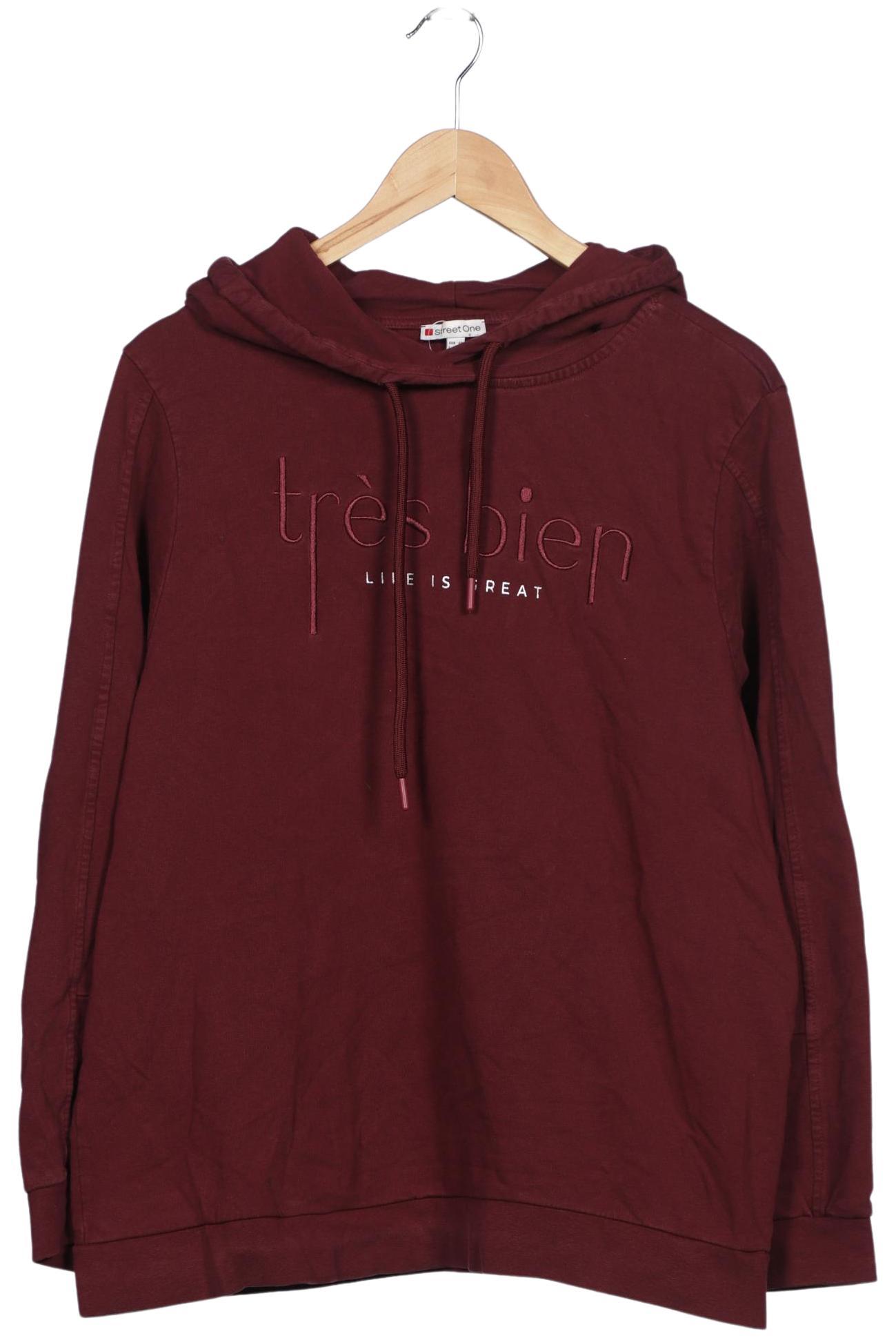 

Street One Damen Kapuzenpullover, bordeaux, Gr. 46