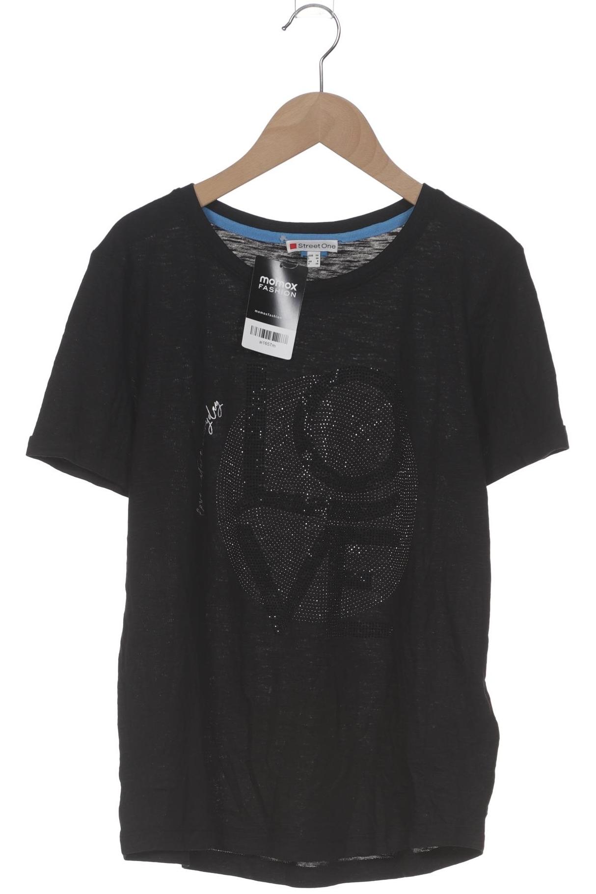 

Street One Damen T-Shirt, schwarz, Gr. 34