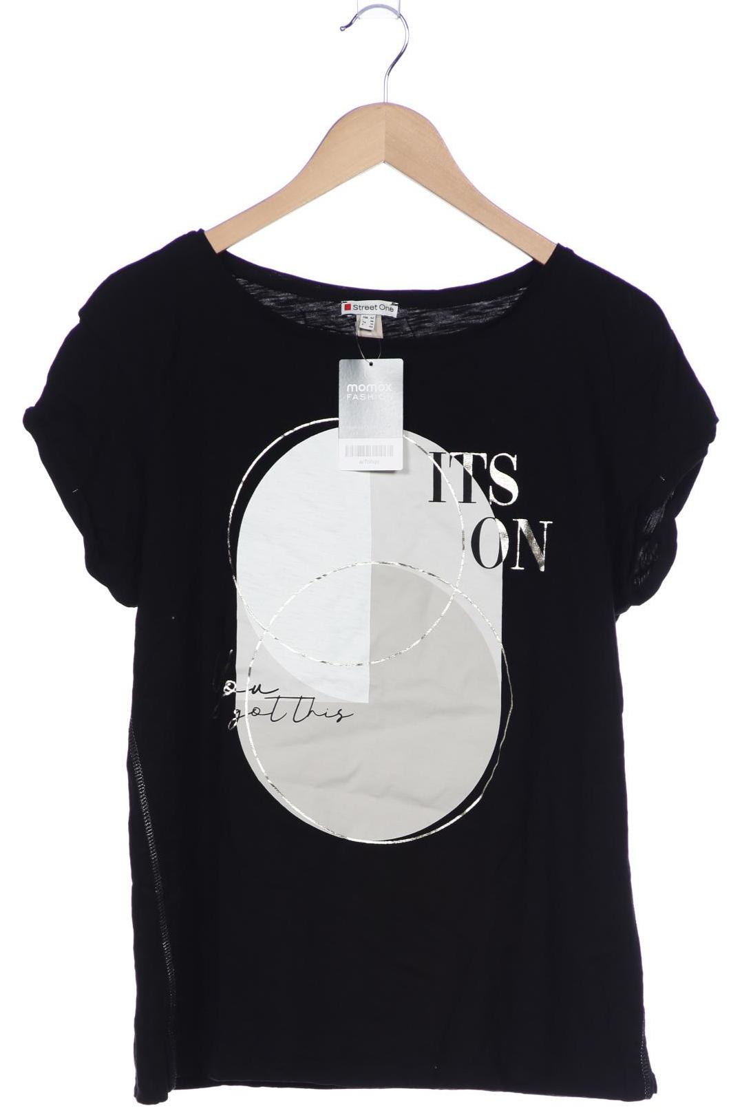 

Street One Damen T-Shirt, schwarz, Gr. 42