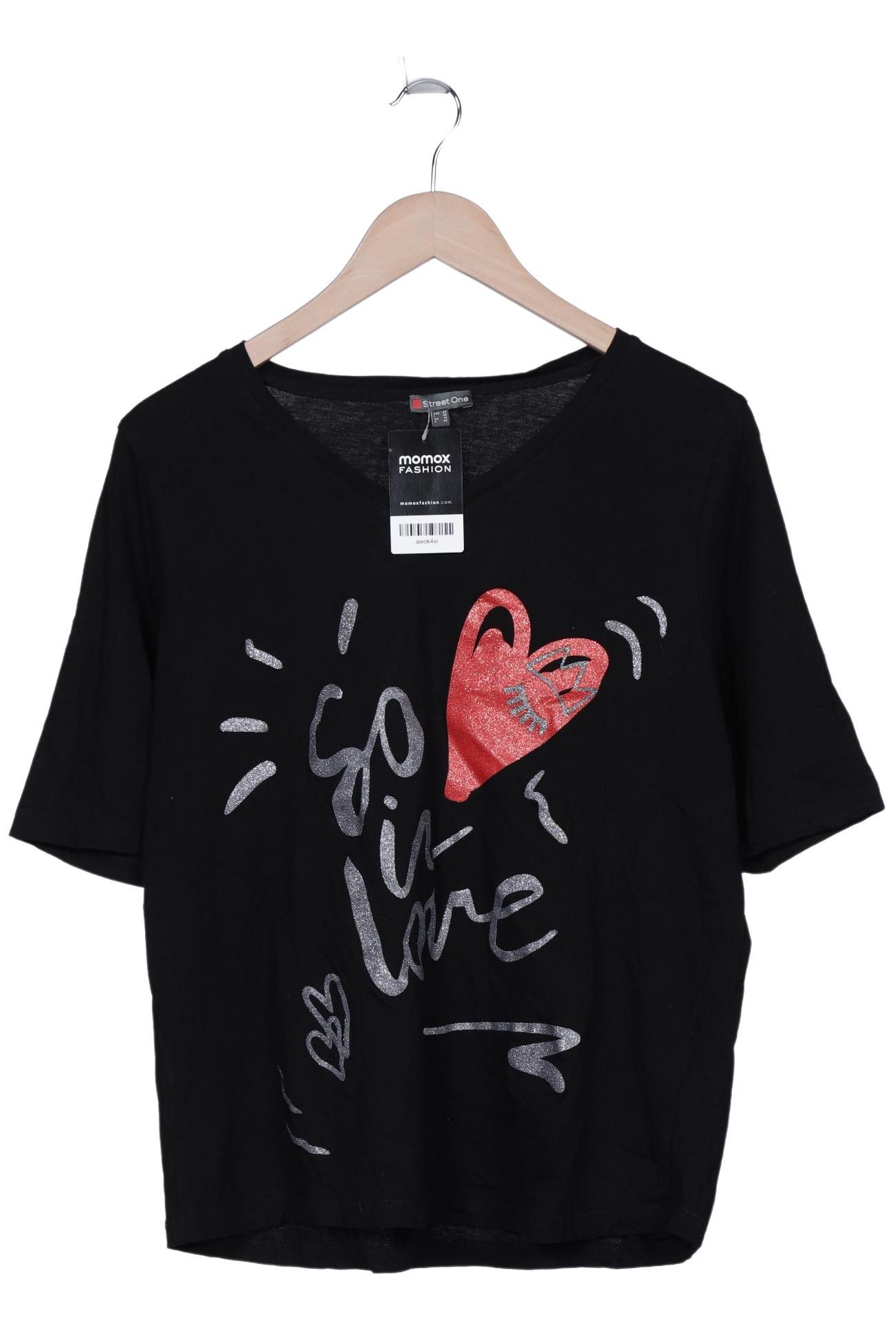 

Street One Damen T-Shirt, schwarz, Gr. 42