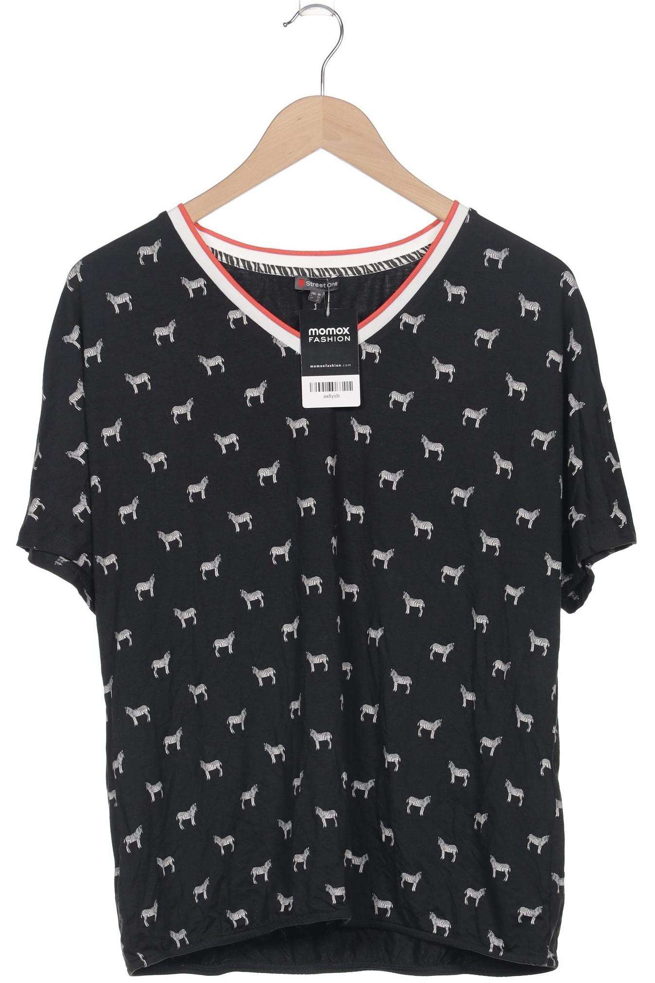 

Street One Damen T-Shirt, schwarz, Gr. 40