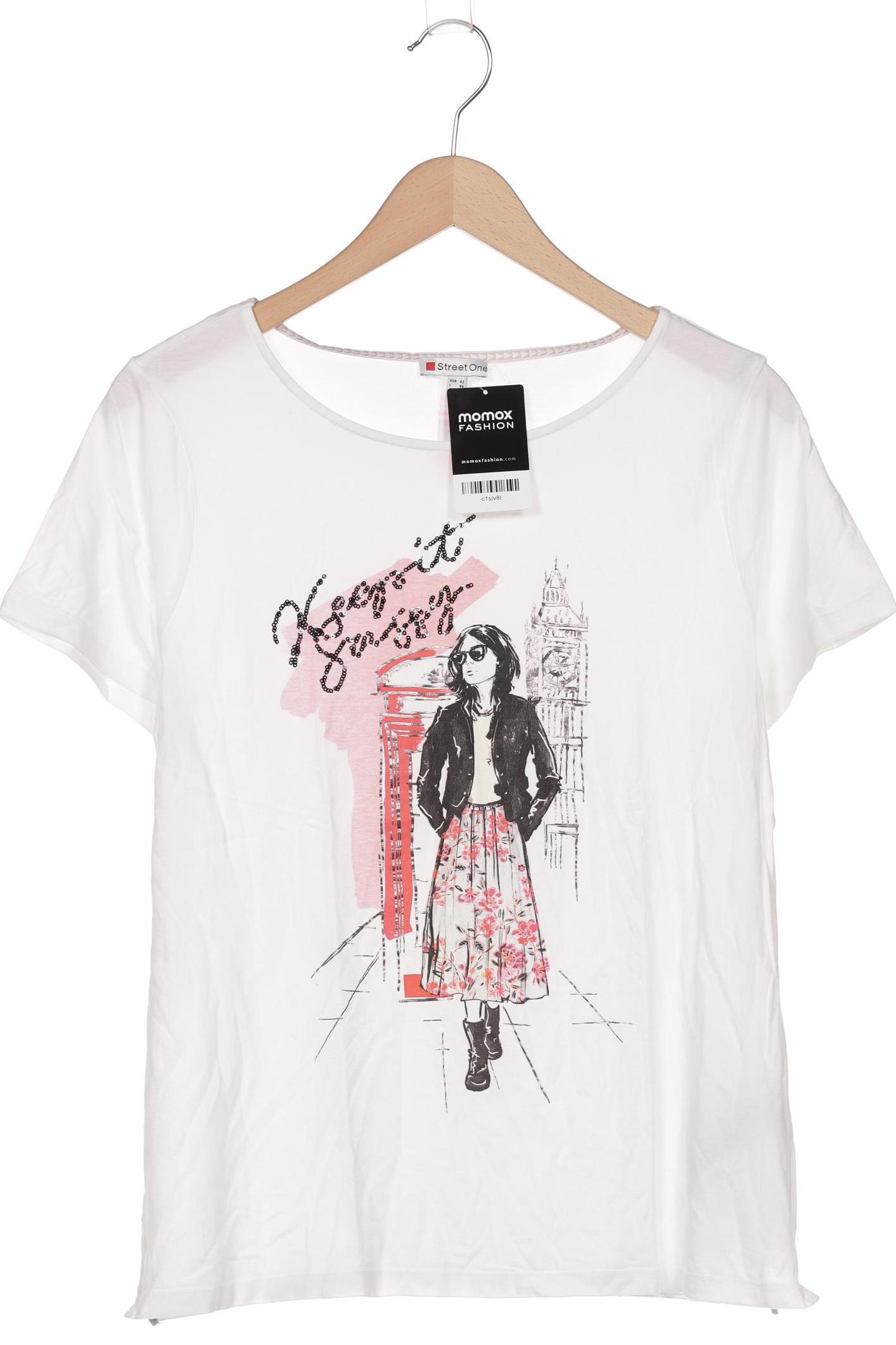 

Street One Damen T-Shirt, weiß, Gr. 42