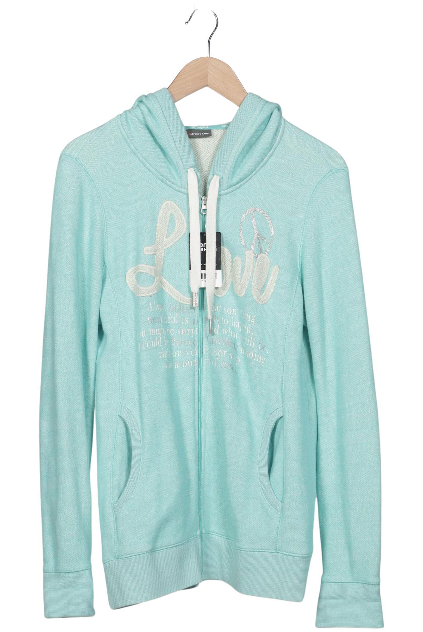 

Street One Damen Kapuzenpullover, hellblau, Gr. 44