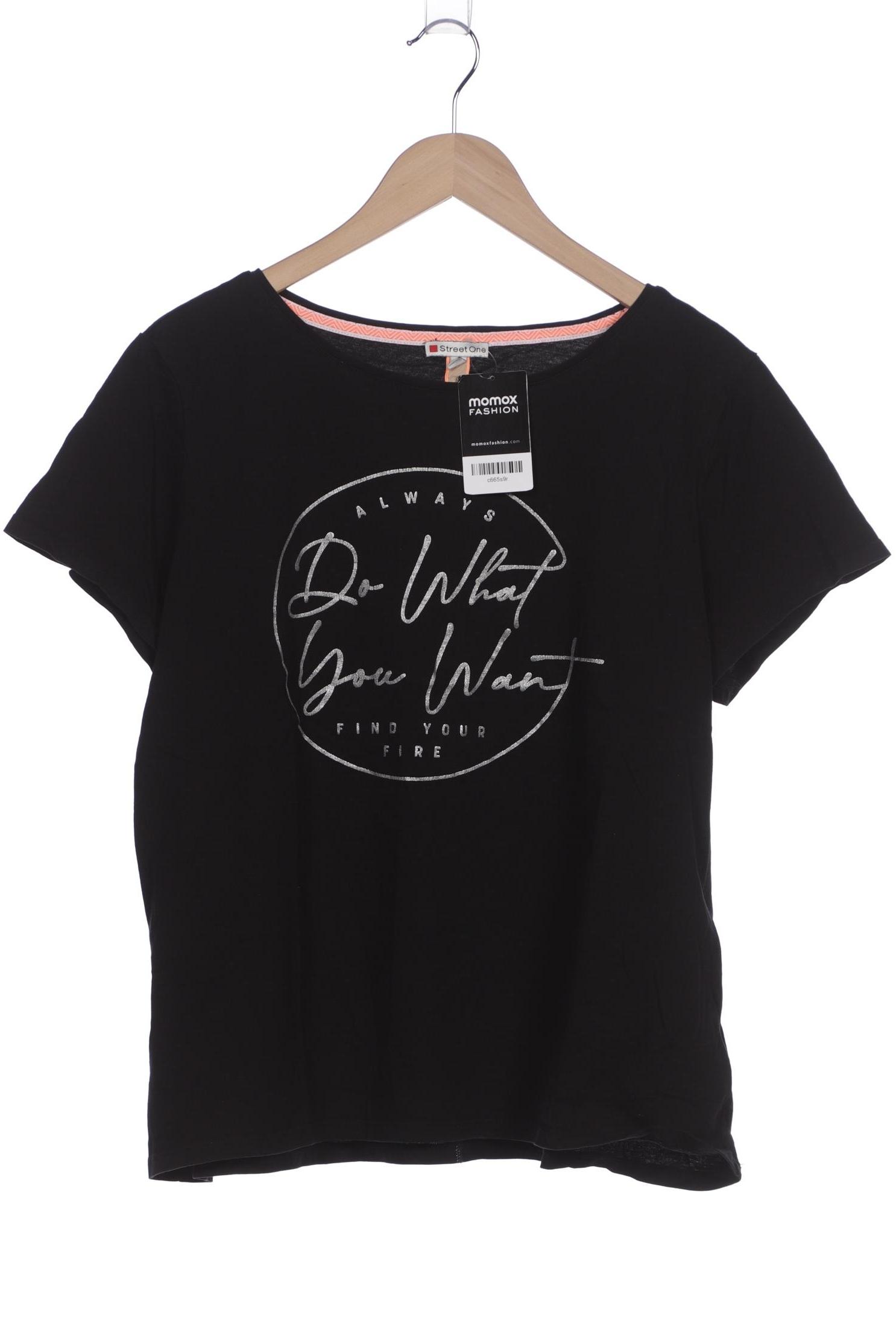 

Street One Damen T-Shirt, schwarz, Gr. 46