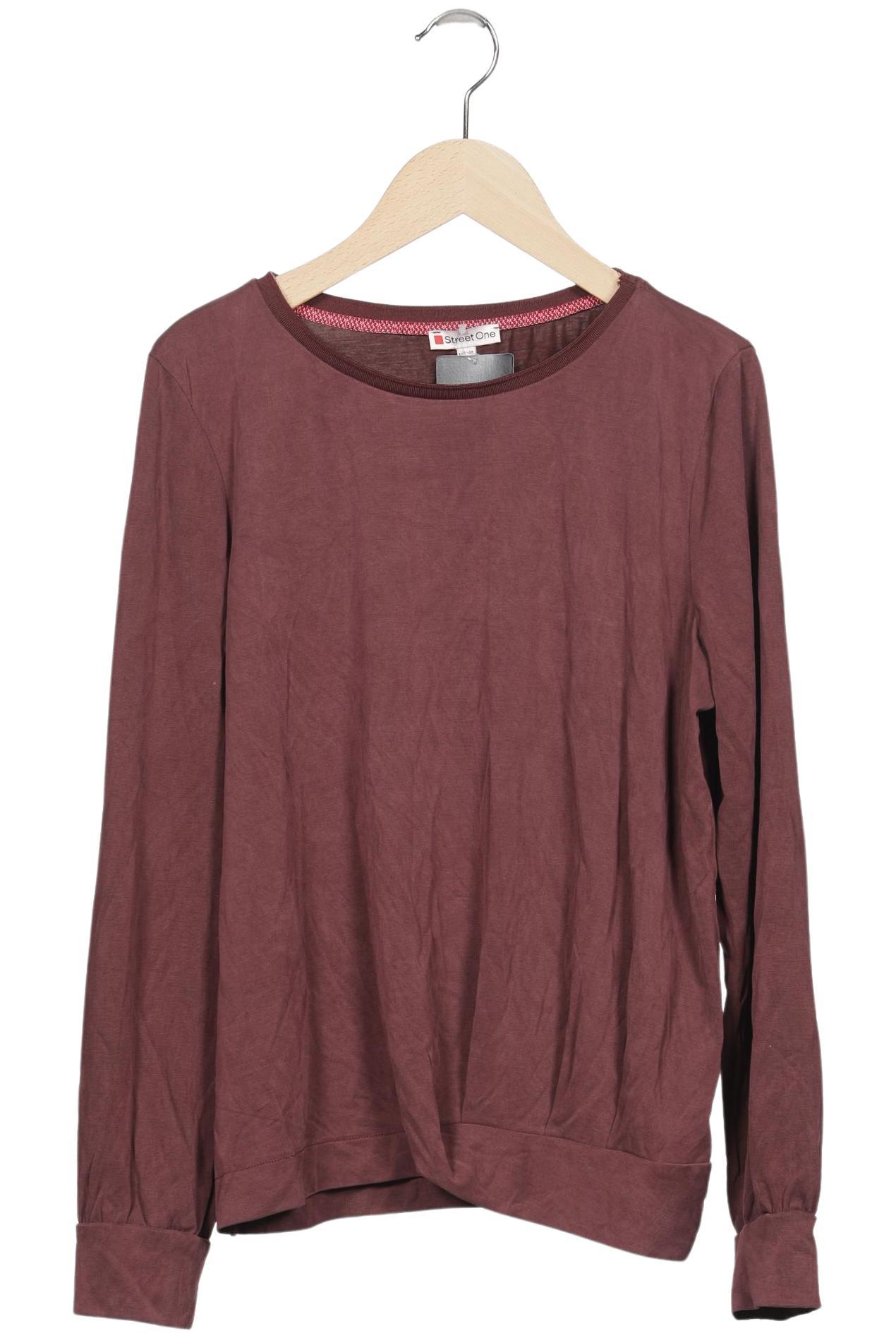 

Street One Damen Langarmshirt, bordeaux, Gr. 40
