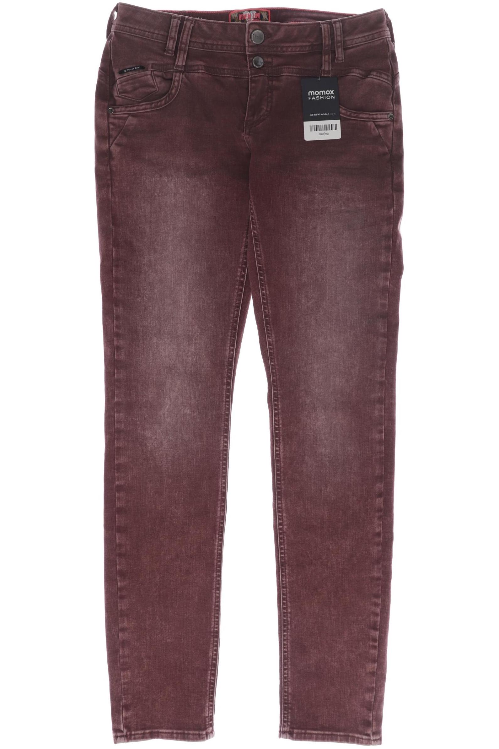 

Street One Damen Jeans, bordeaux, Gr. 30