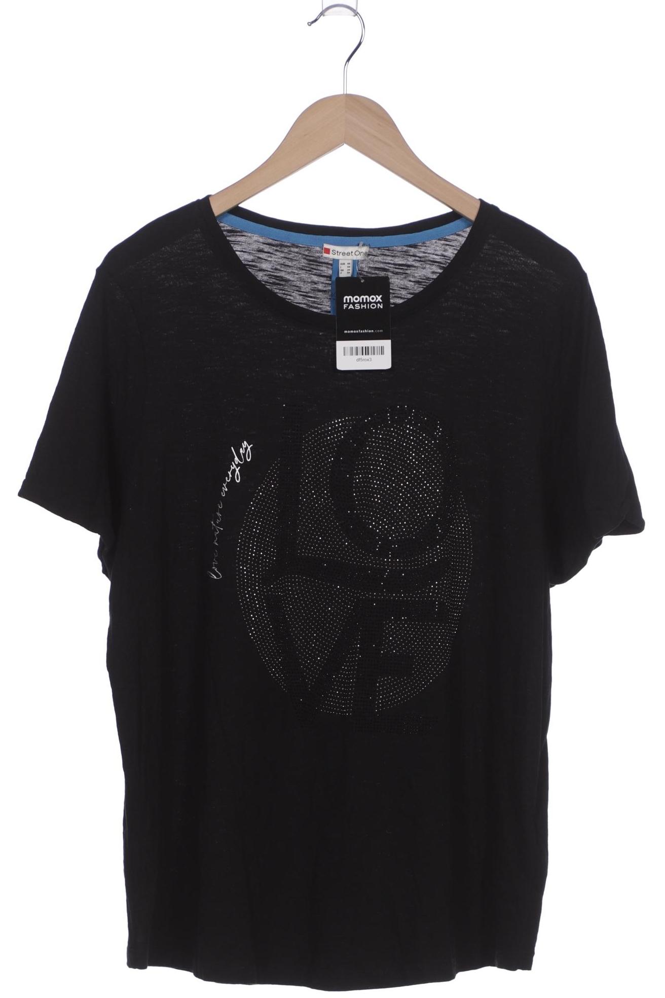 

Street One Damen T-Shirt, schwarz, Gr. 46