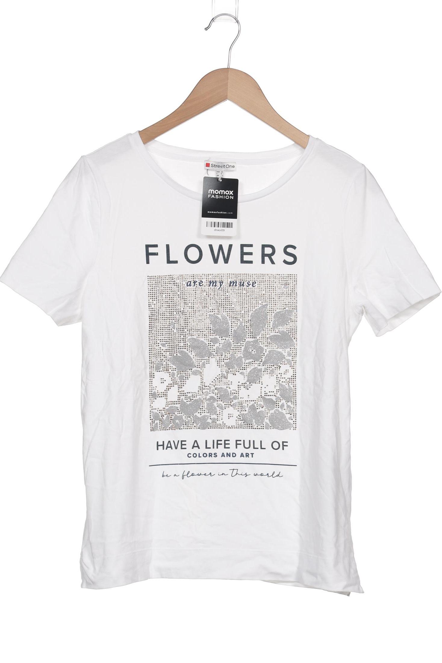 

Street One Damen T-Shirt, weiß, Gr. 38