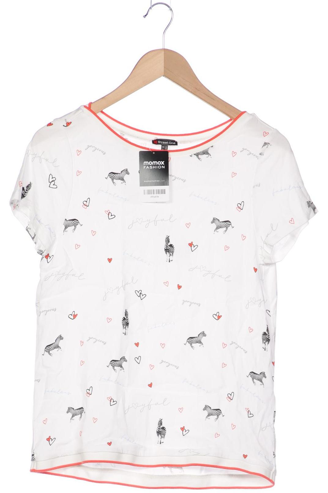 

Street One Damen T-Shirt, weiß, Gr. 38