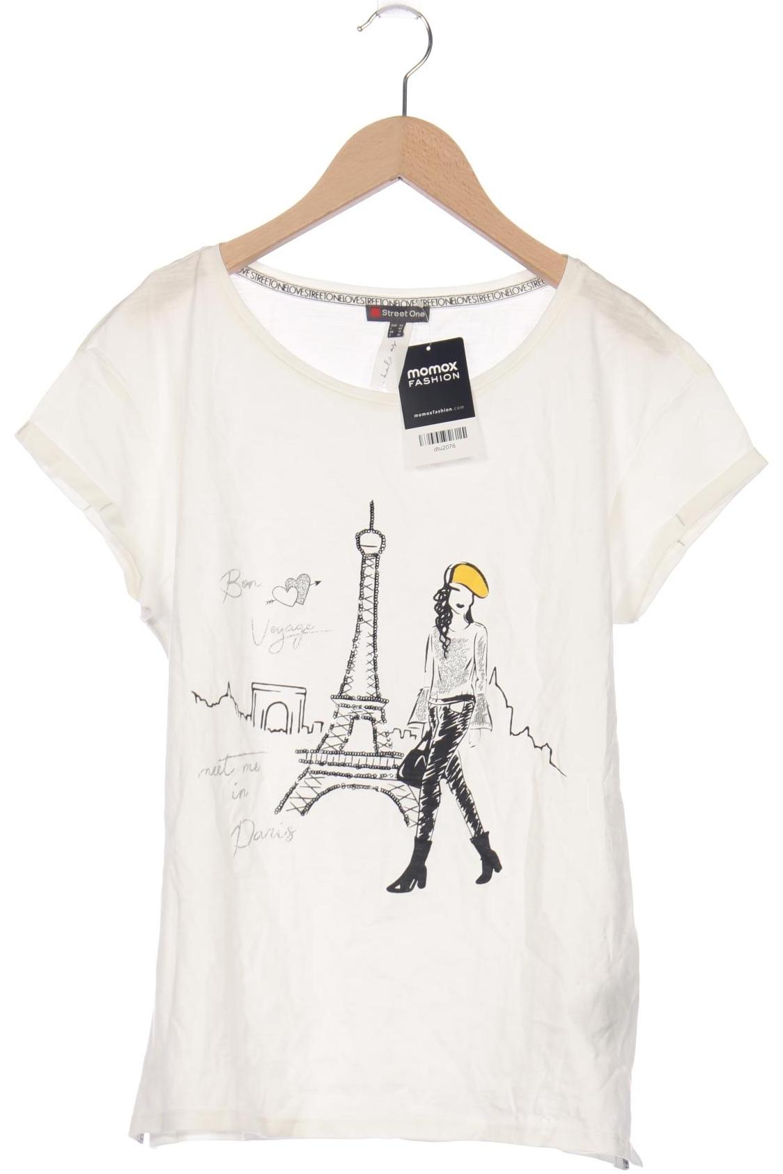 

Street One Damen T-Shirt, cremeweiß, Gr. 38