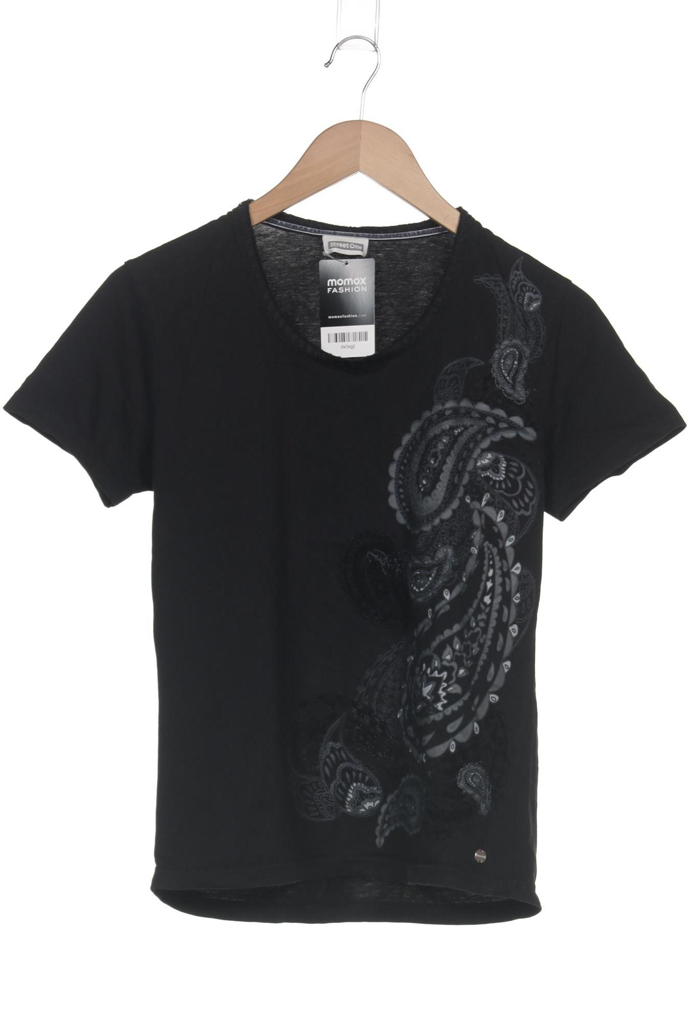 

Street One Damen T-Shirt, schwarz, Gr. 42