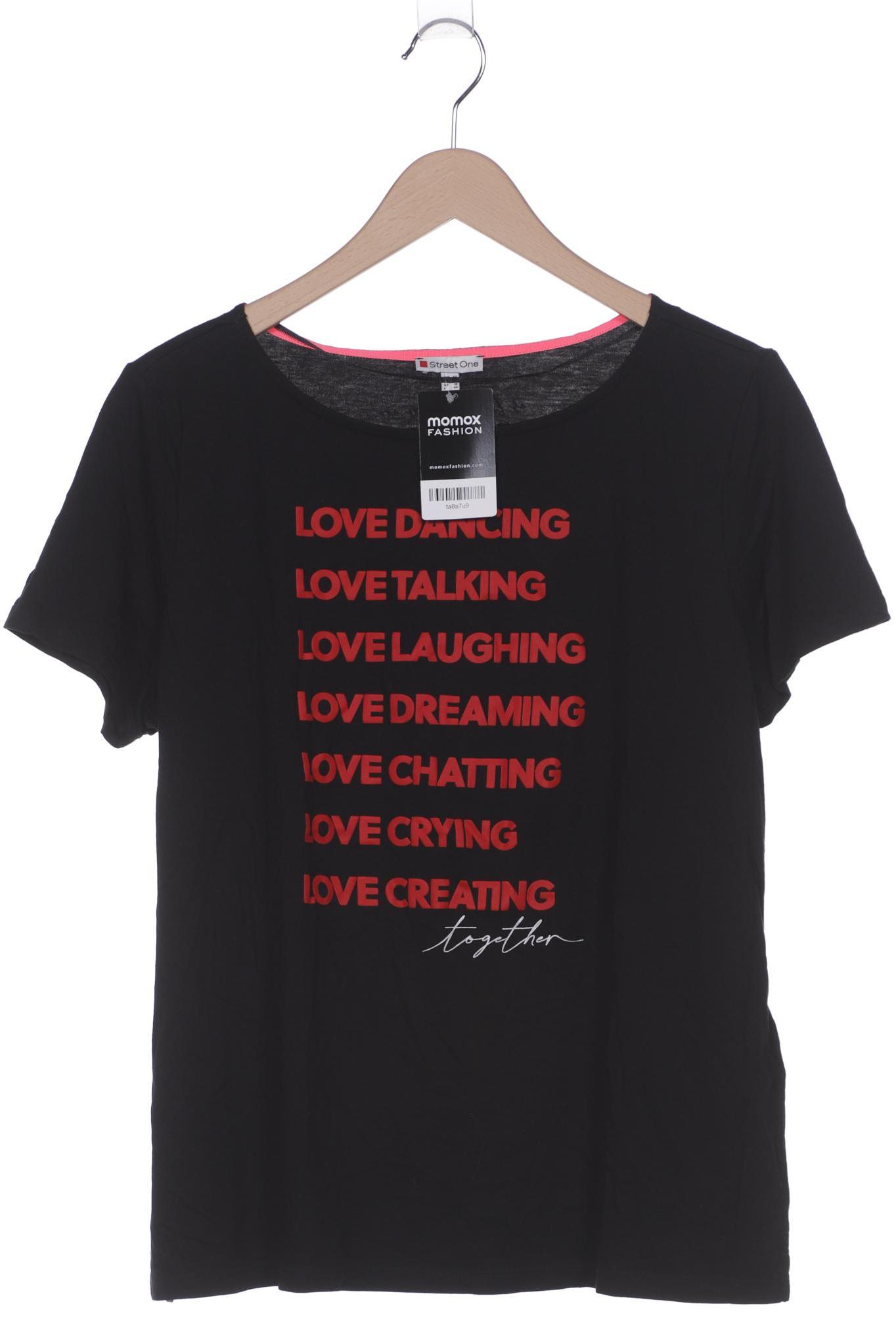 

Street One Damen T-Shirt, schwarz, Gr. 44