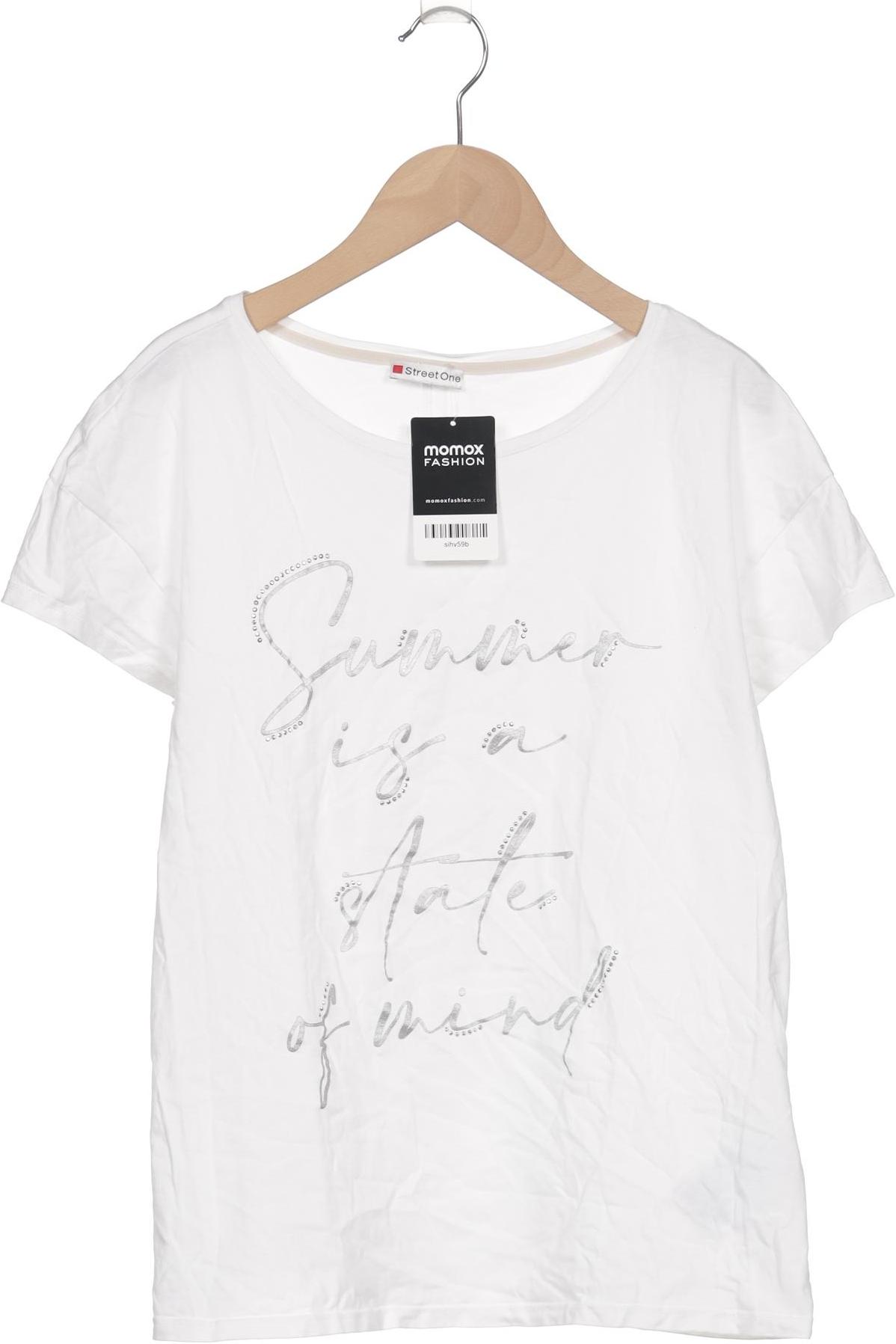 

Street One Damen T-Shirt, weiß, Gr. 42