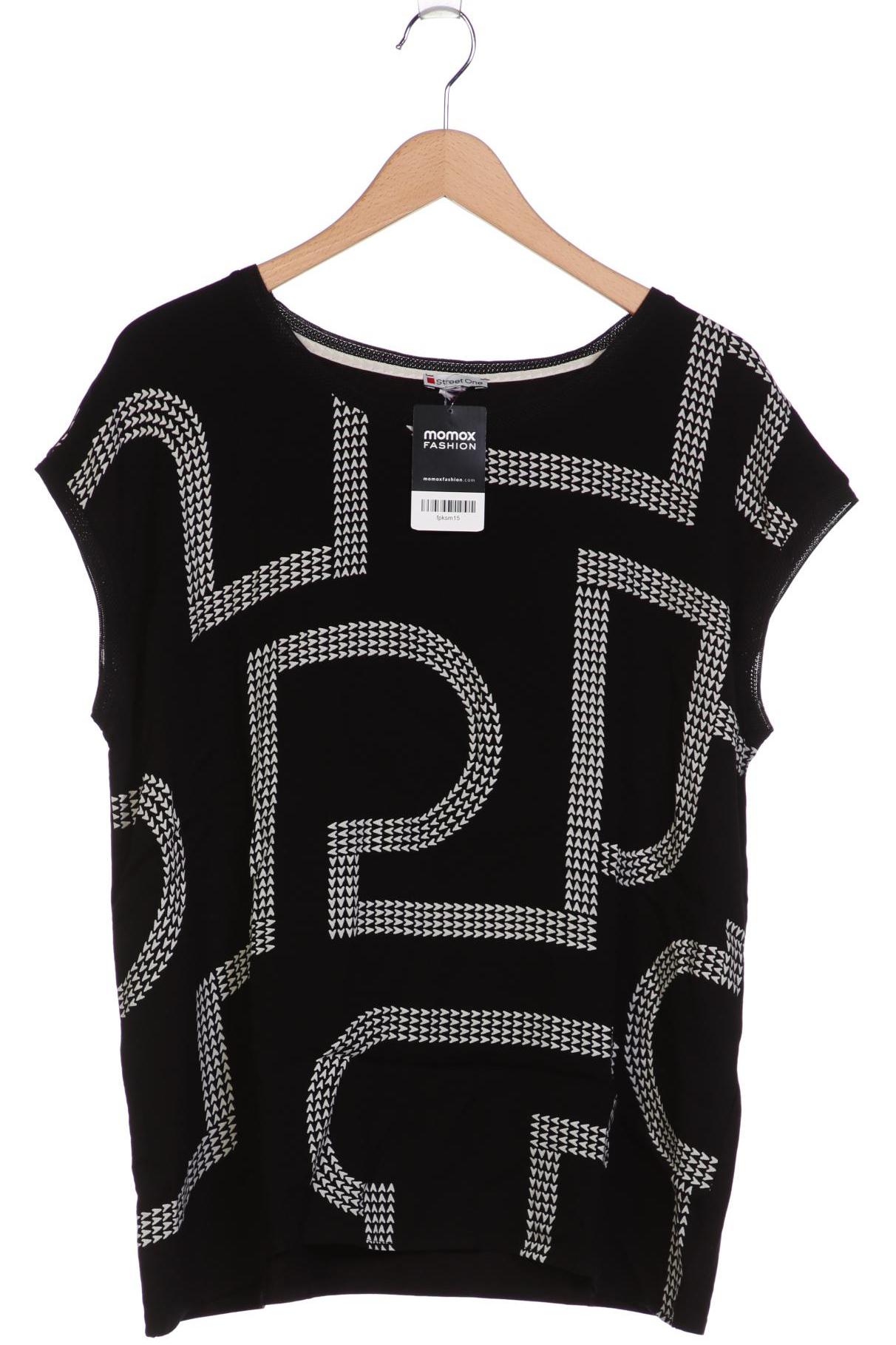 

Street One Damen T-Shirt, schwarz, Gr. 48