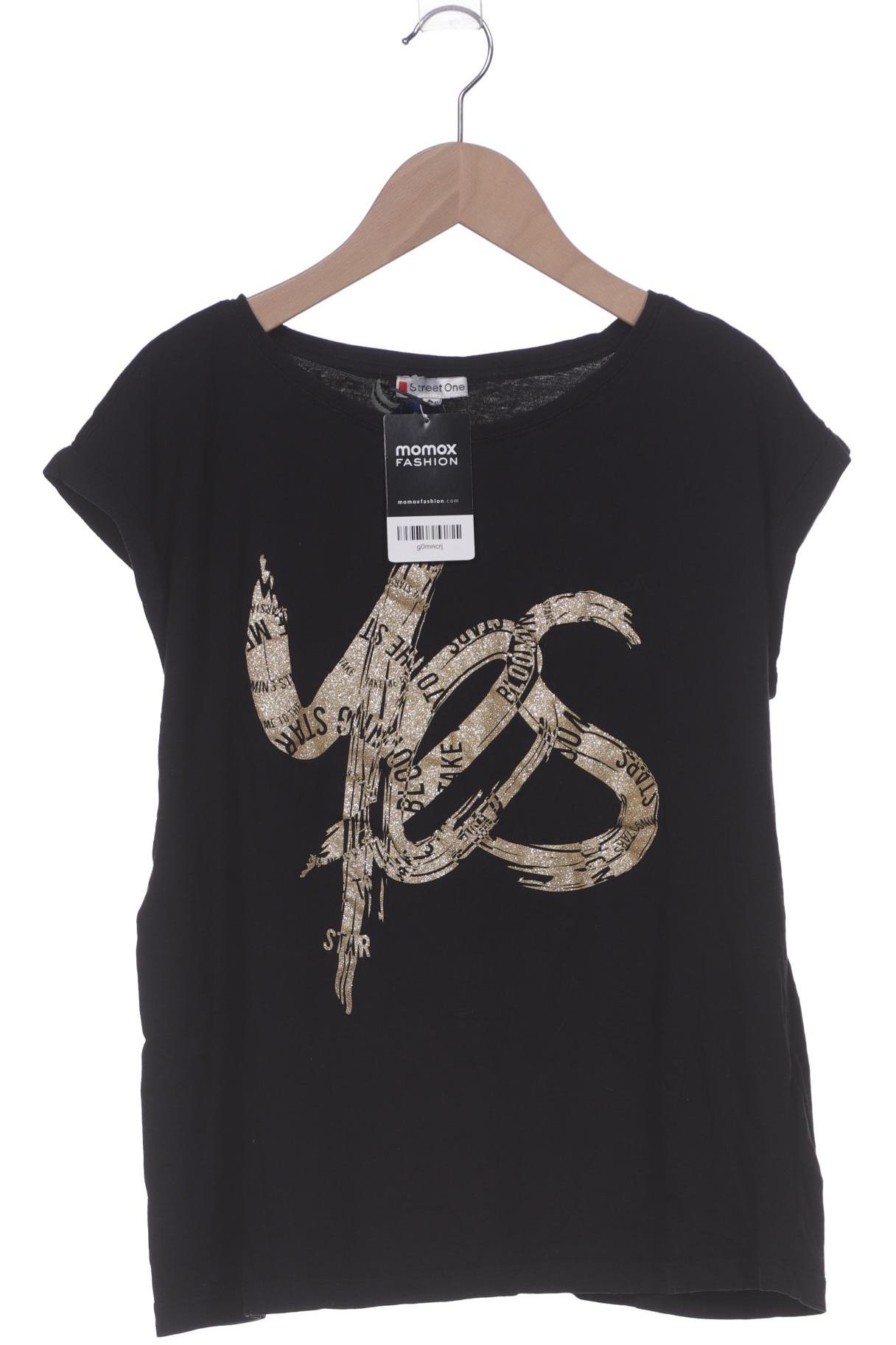 

Street One Damen T-Shirt, schwarz, Gr. 40