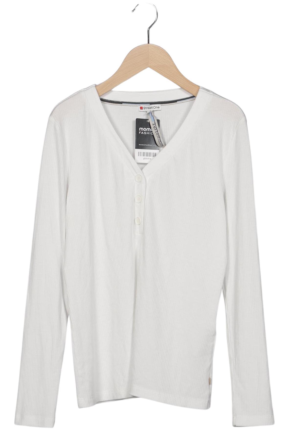 

Street One Damen Langarmshirt, weiß, Gr. 36
