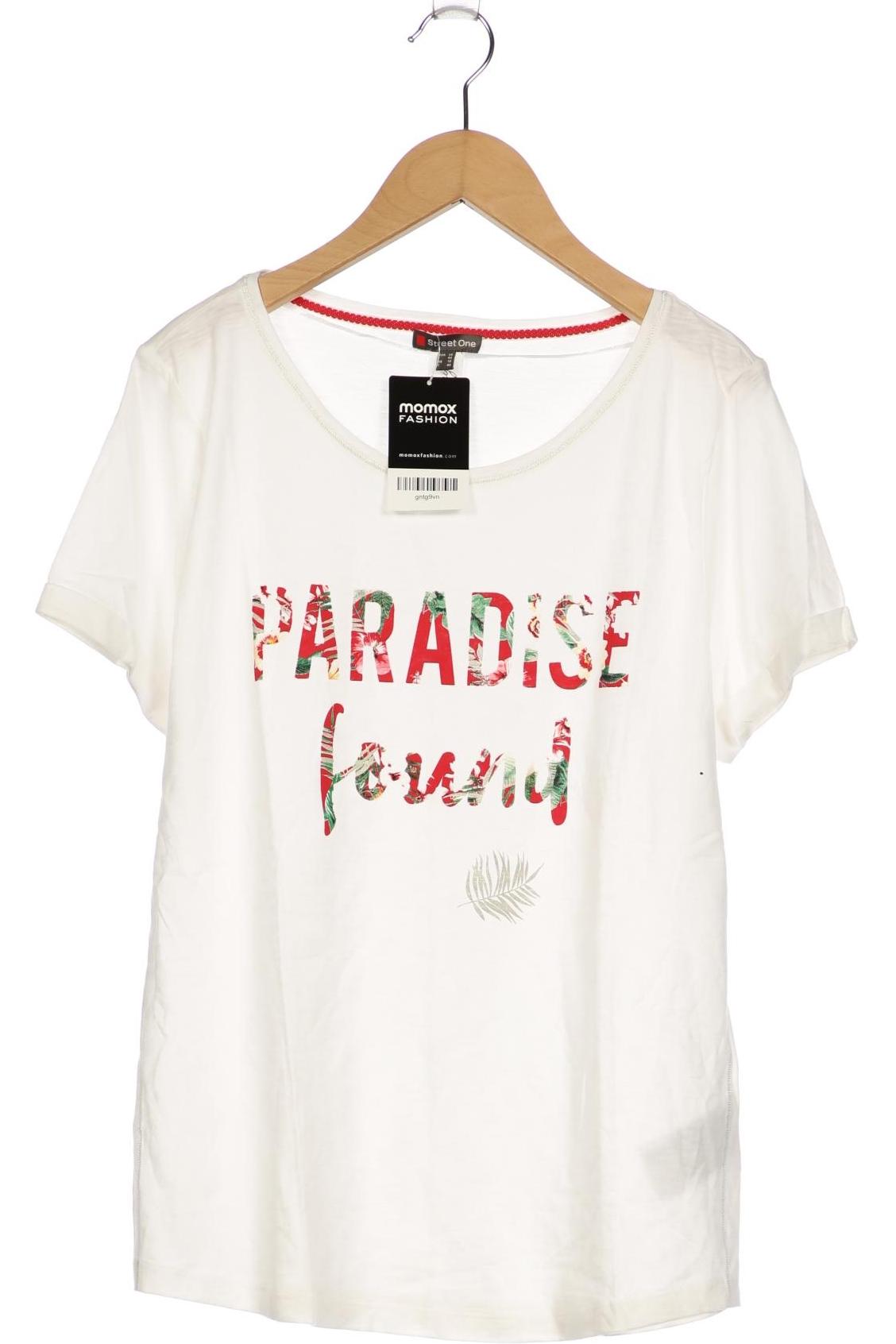 

Street One Damen T-Shirt, cremeweiß, Gr. 38