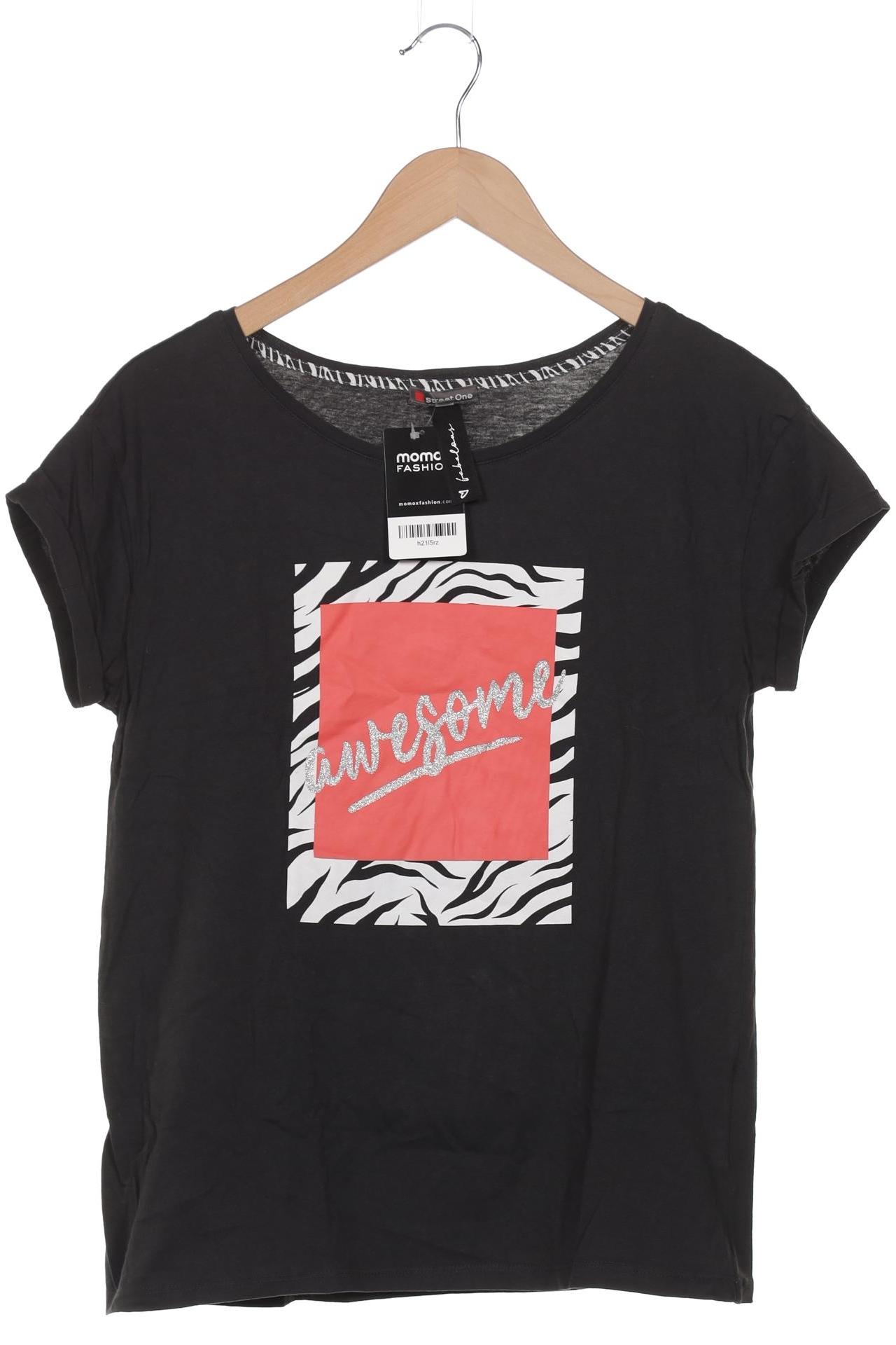 

Street One Damen T-Shirt, schwarz, Gr. 40