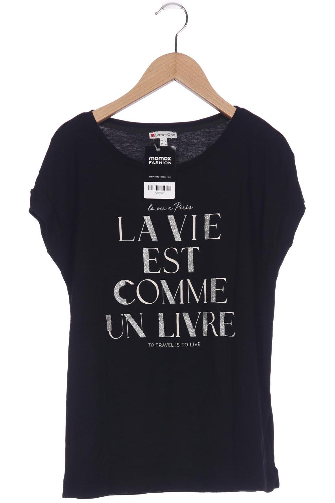 

Street One Damen T-Shirt, schwarz, Gr. 34